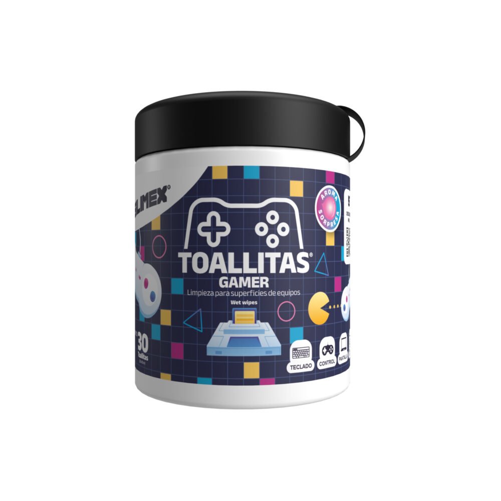 SILIMEX - Toallitas® Gamer están especialmente formuladas para la limpieza de superficies plásticas de equipos y consolas gamer.