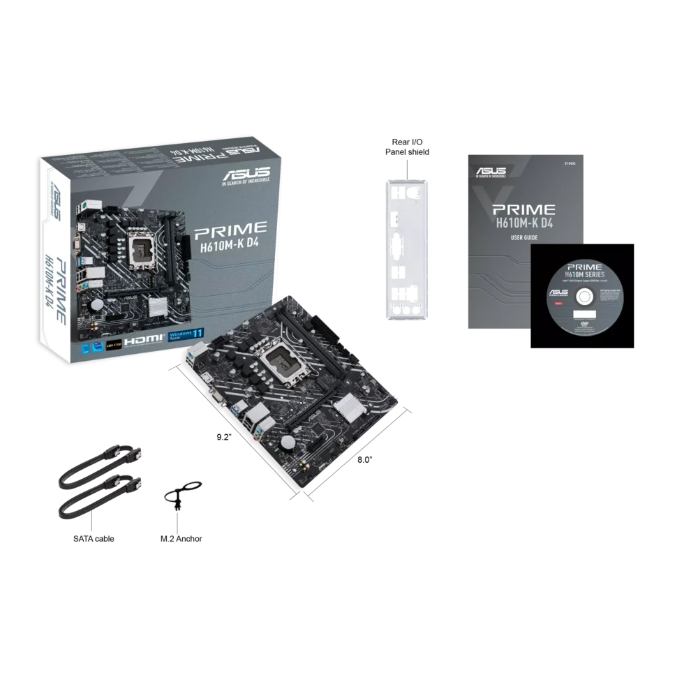ASUS - Tarjeta Madre Micro-ATX H610M-K D4, S-1700, Intel H610, HDMI, 64GB DDR4 para Intel - Image 3