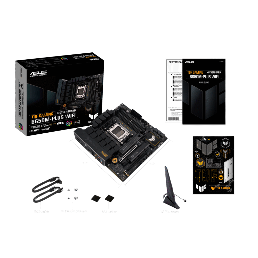 ASUS - Tarjeta Madre Micro-ATX TUF GAMING B650M-PLUS WIFI, S-AM5, AMD B650, HDMI, 128GB DDR5 para AMD - Image 2