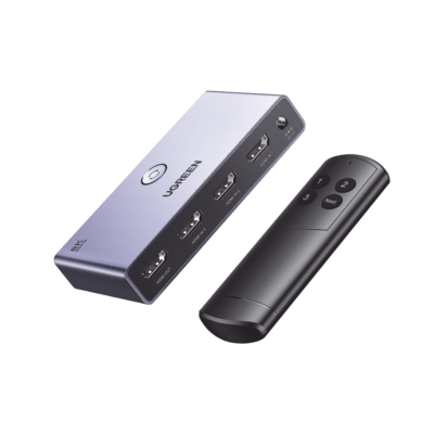 UGREEN - HDMI 2.1 Switch 8K@60Hz 3 Entradas 1 Salida, Mando a Distancia Soporta 3D HDR HDCP 2.3