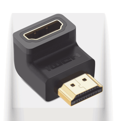UGREEN - Adaptador HDMI de 90 Grados Macho a Hembra, Hacia Abajo, HDMI 2.0 4K@60Hz
