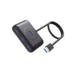 UGREEN - HUB USB-A 3.0 4 en 1, 4 Puertos USB-A 3.0 (5Gbps), Entrada USB-C (PD 5V2A), Cable de 1 Metro, Indicador Led