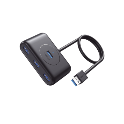 UGREEN - HUB USB-A 3.0 4 en 1, 4 Puertos USB-A 3.0 (5Gbps), Entrada USB-C (PD 5V2A), Cable de 1 Metro, Indicador Led