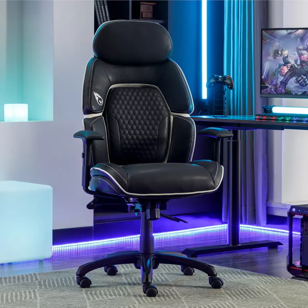 DSP - Silla para Videojuegos con Cabecera Ajustable Color Negro - Image 4