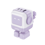 UGREEN - Serie Uno 65W Cargador Tipo C, Nexode USB C Pantalla LED con 3 Puertos, Carga Rápida, Color Lila