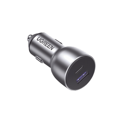 UGREEN - Cargador de Auto 42.5W, Puerto USB-A y USB-C, Carga Rápida, Compatible con Automóviles 12 y 24 Vcd
