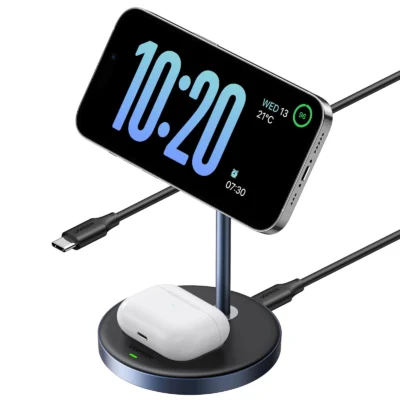 UGREEN - Estación de Carga Inalámbrica 2 en 1, Compatible con MagSafe, Ideal para iPhone y AirPods, Carga Rápida.