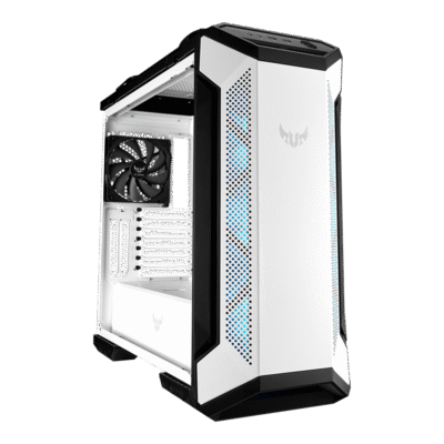 ASUS - Gabinete Gamer TUF Gaming GT501 con Ventana RGB, Midi Tower Color Blanco