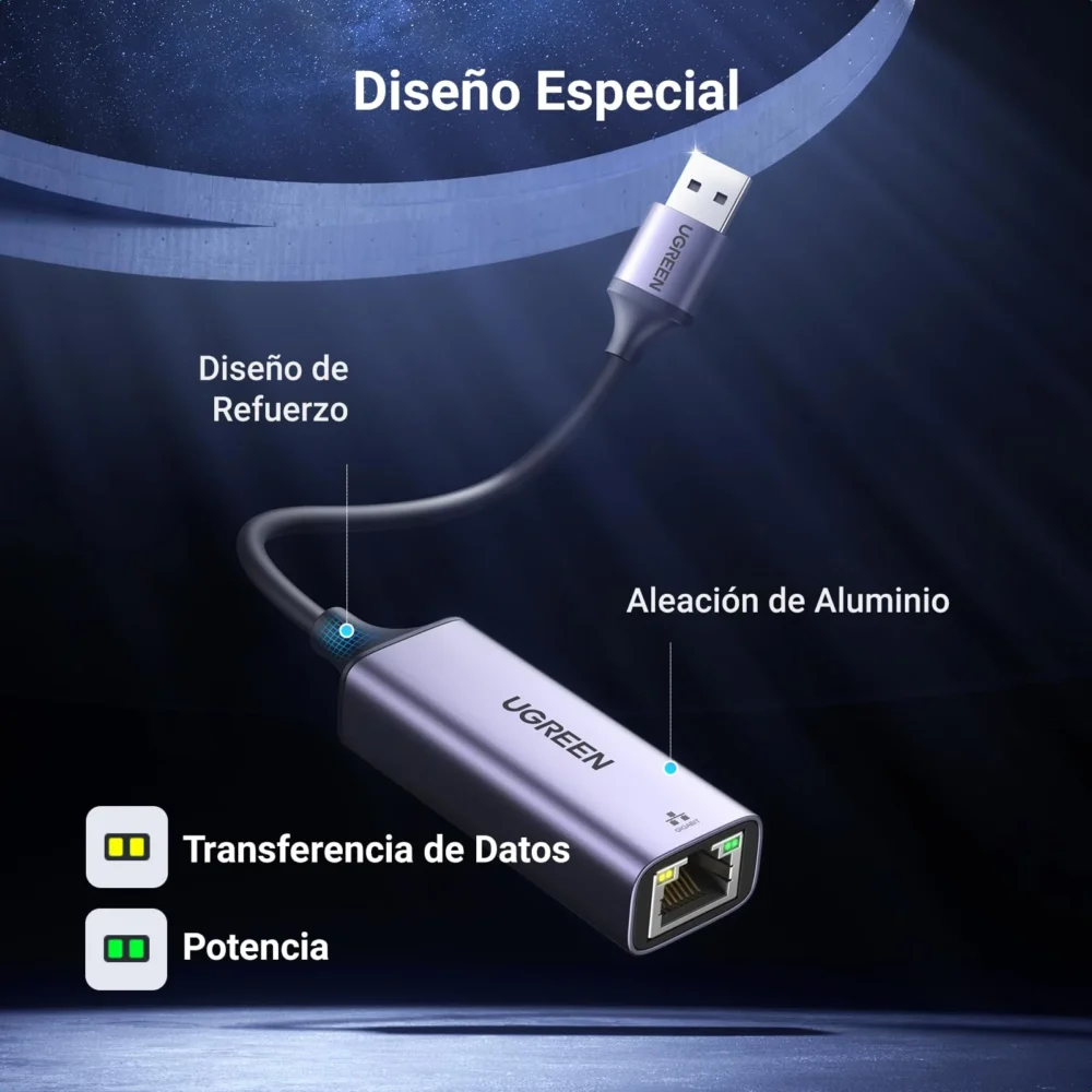 UGREEN - Adaptador de Red USB 3.0 a Ethernet Gigabit 1000Mbps - Image 3