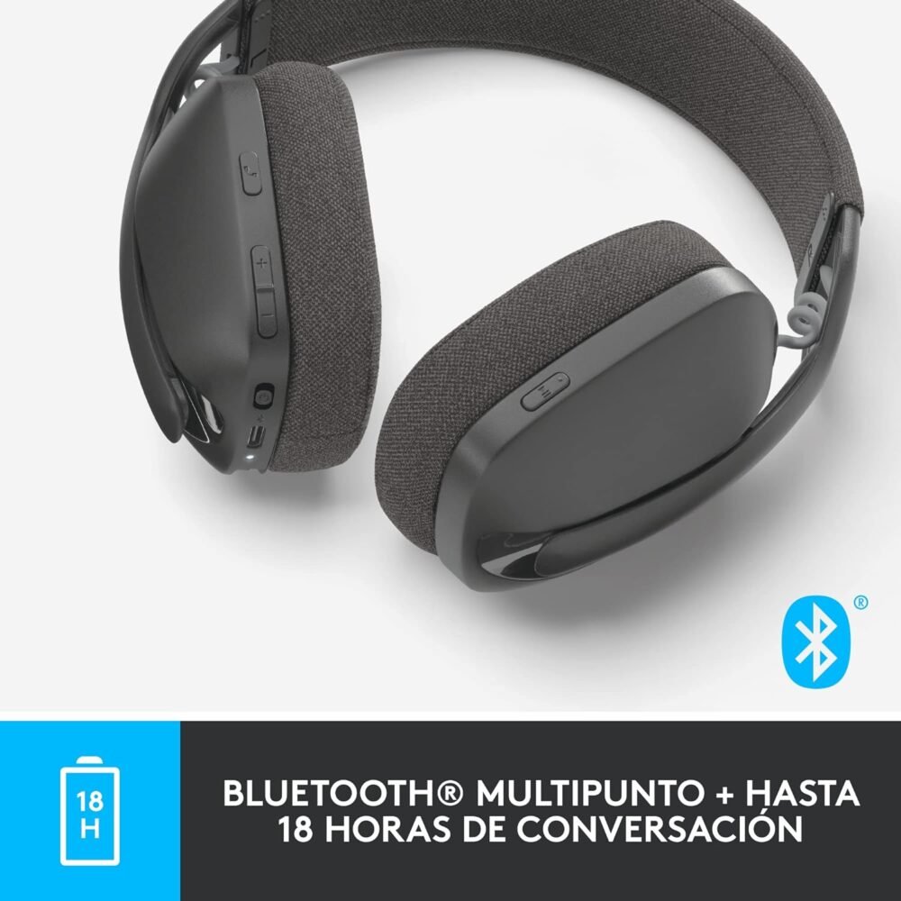 LOGITECH - Zone Vibe 100 Auriculares Inalámbricos con Micrófono de Cancelación de Ruido, Bluethooth Multipunto - Image 2