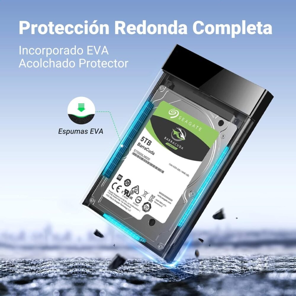 UGREEN - Carcasa de Disco Duro 2.5'' (Enclosure), Velocidad SATA 3.0 de hasta 6 Gbps, Compatible con SATA 2.0/1.0 - Image 2
