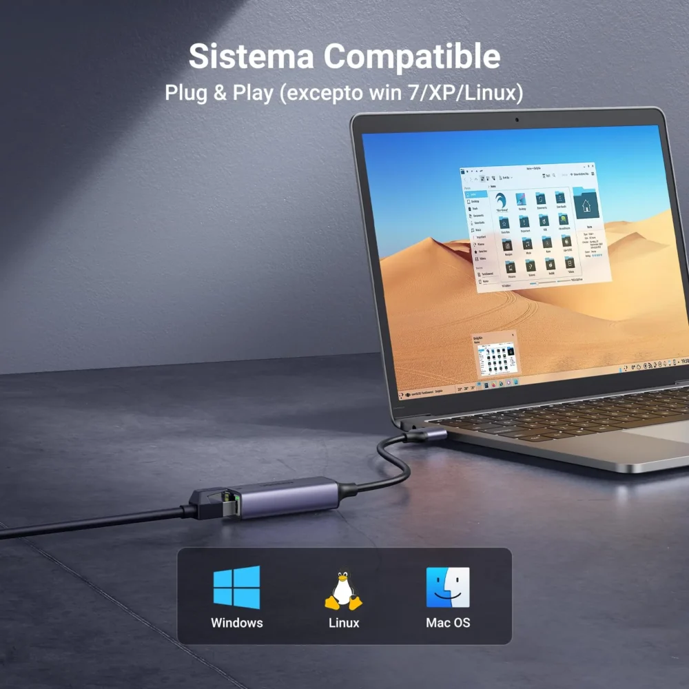 UGREEN - Adaptador de Red USB 3.0 a Ethernet Gigabit 1000Mbps - Image 2