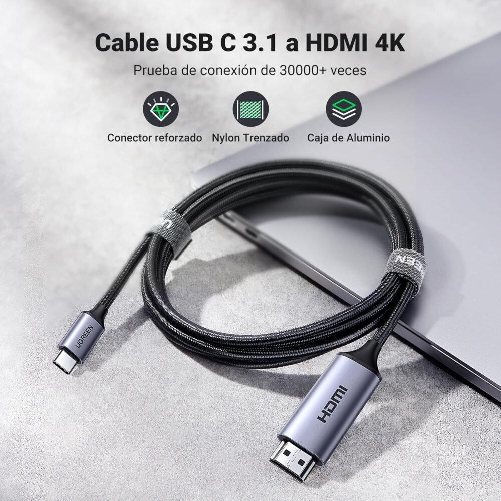 UGREEN - Cable USB-C 3.1 a HDMI 4K | 1.5m | Compatible con Thunderbolt 3 & 4 - Image 3