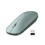 UGREEN - Mouse inalámbrico 2.4 GHz, Ultra Delgado y Silencioso, DPI 1000/1600/2000/4000 (Ajustable), Alcance 10m, Scroll de Aluminio, Contiene Receptor USB , Color Verde