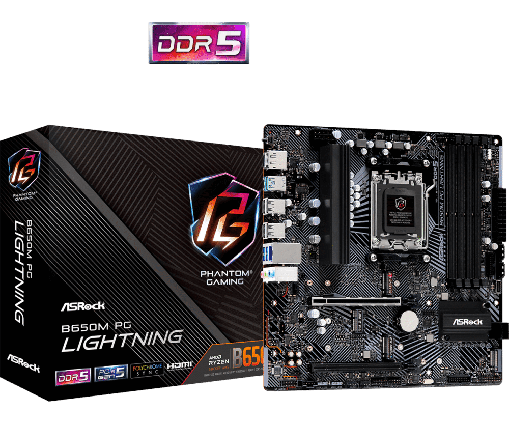 ASROCK - Tarjeta Madre B650M PG, Micro-ATX, Socket AM5, AMD B650, 192GB DDR5, HDMI/DP para AMD - Image 4