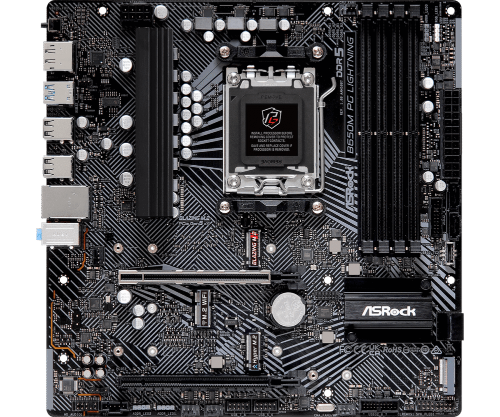 ASROCK - Tarjeta Madre B650M PG, Micro-ATX, Socket AM5, AMD B650, 192GB DDR5, HDMI/DP para AMD