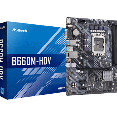 ASROCK - Tarjeta Madre Micro-ATX B660M-HDV, S-1700, Intel B660, HDMI, 64GB DDR4 para Intel