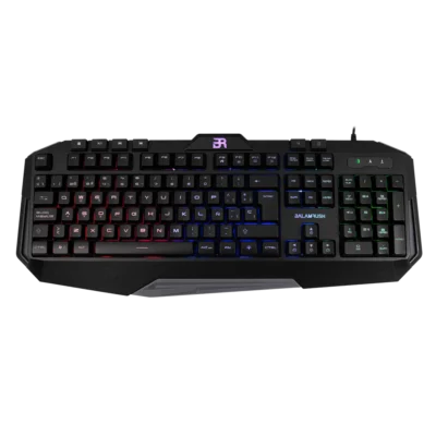BALAM RUSH - Teclado Membrana 100% Gunfire KG330 Alámbrico USB Iluminación LED Color Negro