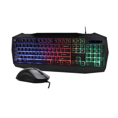 BALAM RUSH - Combo 2 en 1 Squad Master KTM333 Teclado Led + Mouse USB, Color Negro