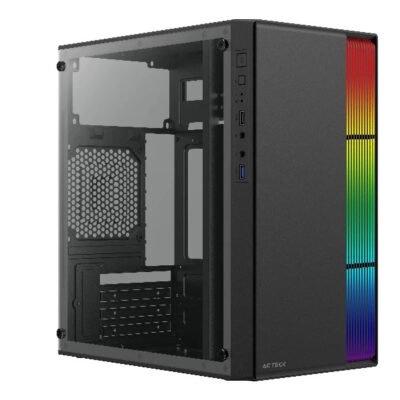 ACTECK - Gabinete Mini Torre Fusion II GI440 Max MB M-ATX Color Negro