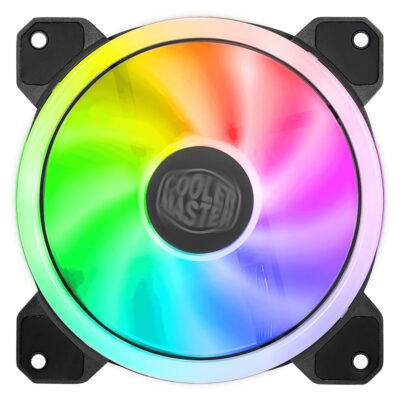 COOLER MASTER - Ventilador MasterFan MF120 S3 ARGB, 120mm, 650 - 1800RPM, Color Negro