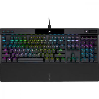 CORSAIR - Teclado Gamer K70 RGB PRO, Teclado Mecánico, Switch OPX, Alámbrico, Negro, (Inglés)