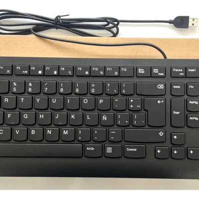 LENOVO - Teclado en español alámbrico color negro
