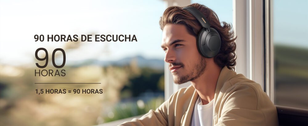 UGREEN - Audífonos Inalámbricos, HiTune Max5, Bluetooth, 3.5mm, Sonido Hi-Res, Cancelación Activa de Ruido (ANC) de hasta 43dB. Color Negro. - Image 3