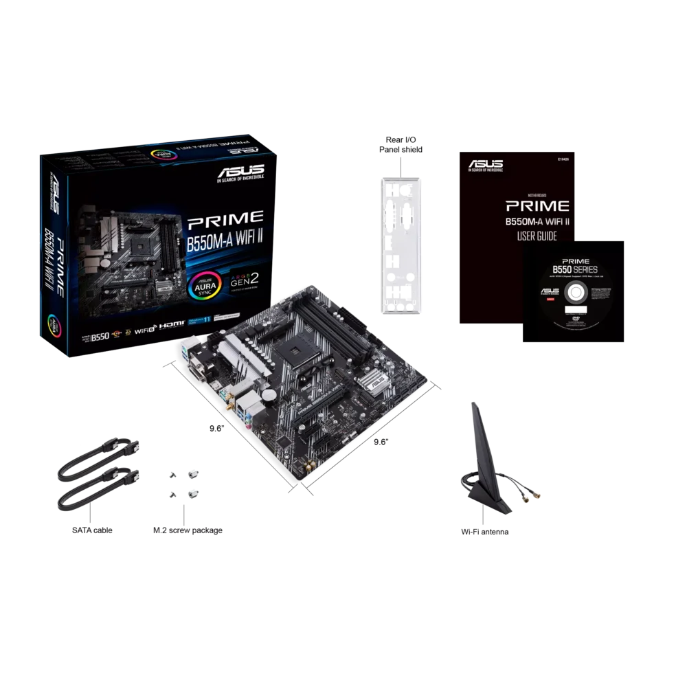 ASUS - Tarjeta Madre Micro-ATX PRIME B550M-A WIFI II, S-AM4, AMD B550, HDMI, 128GB DDR4 para AMD - Image 4