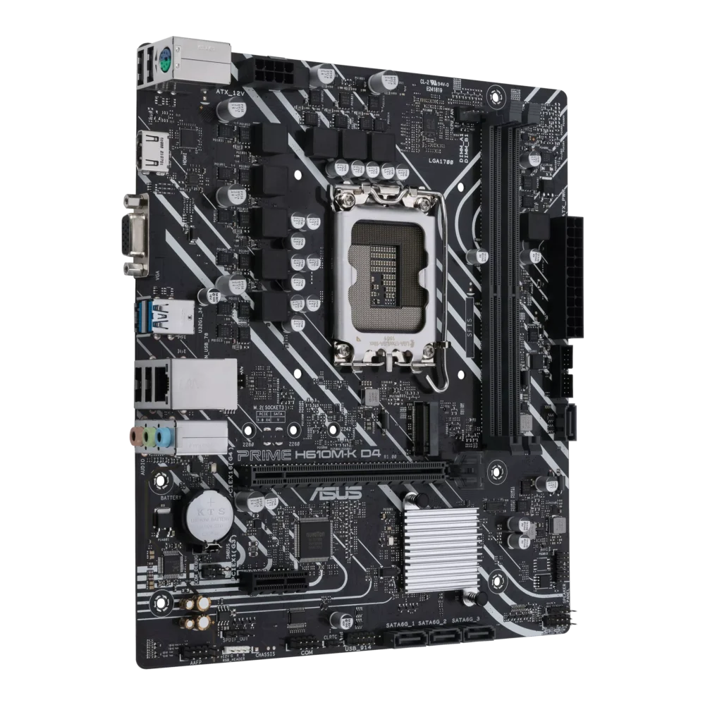 ASUS - Tarjeta Madre Micro-ATX H610M-K D4, S-1700, Intel H610, HDMI, 64GB DDR4 para Intel