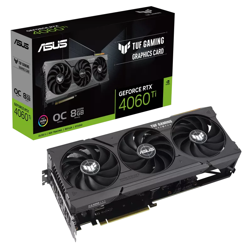 ASUS - Tarjeta de video TUF Gaming GeForce RTX™ 4060 Ti 8GB GDDR6 OC Edition con DLSS 3