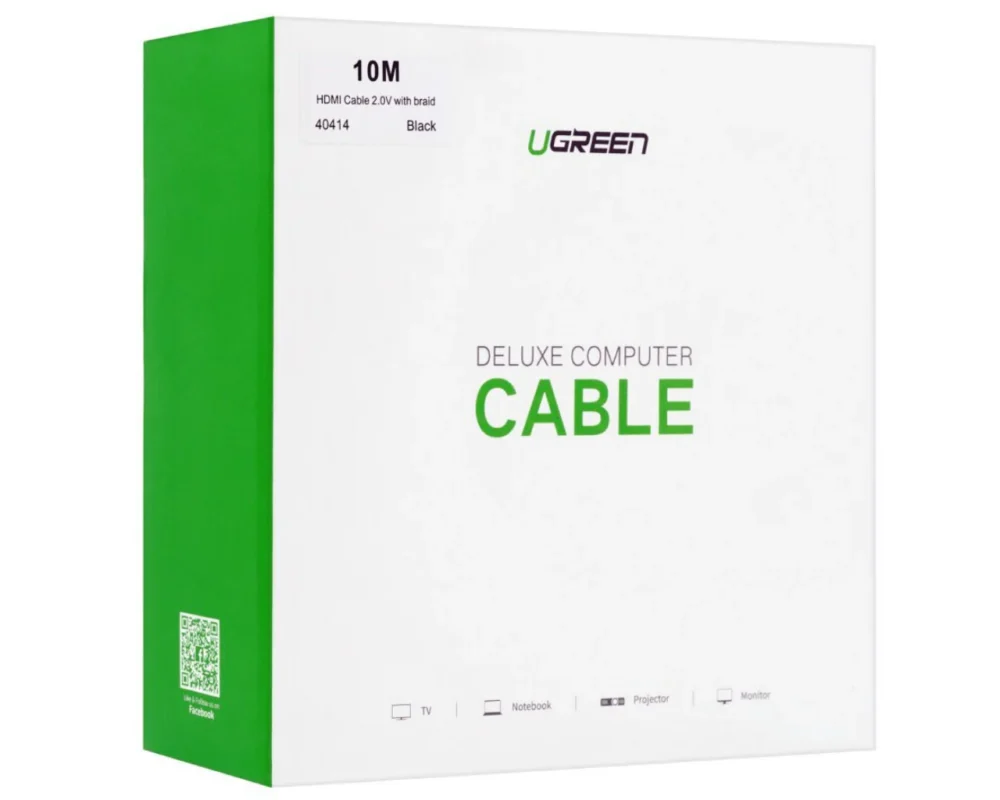 UGREEN - Cable HDMI 2.0 de Nylon Trenzado, 10 m, 4K@60Hz, HDR, 3D, HEC (Canal Ethernet HDMI) - Image 4