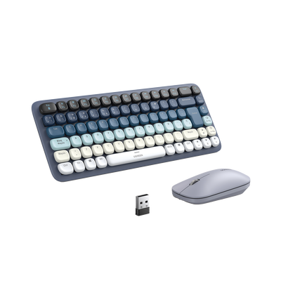 UGREEN- Combo teclado y mouse, 85 teclas en Español, Bluetooth y 2.4GHz, Mouse Ambidiestro, Sensor de DPI ajustable