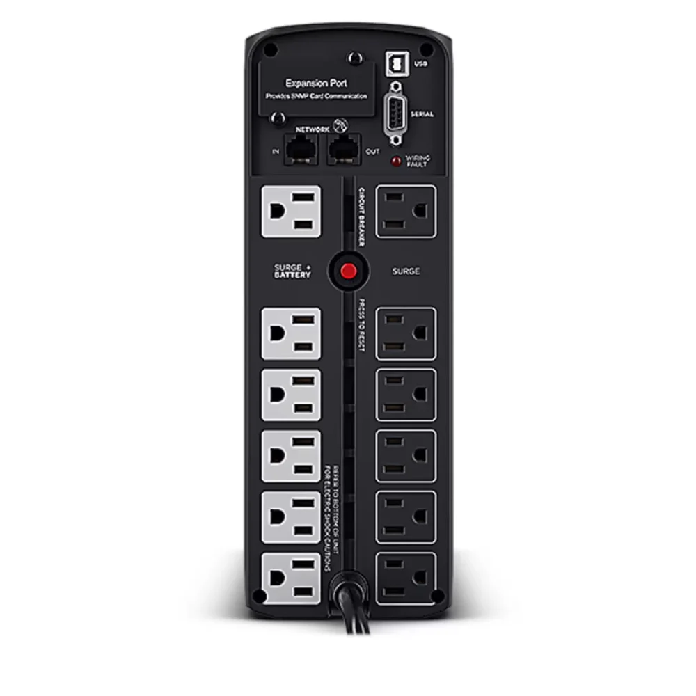 CYBERPOWER - UPS de 1500 VA/900 W, Topología Línea Interactiva, Entrada 120 Vca NEMA 5-15P, Con 12 Tomas NEMA 5-15R - Image 2