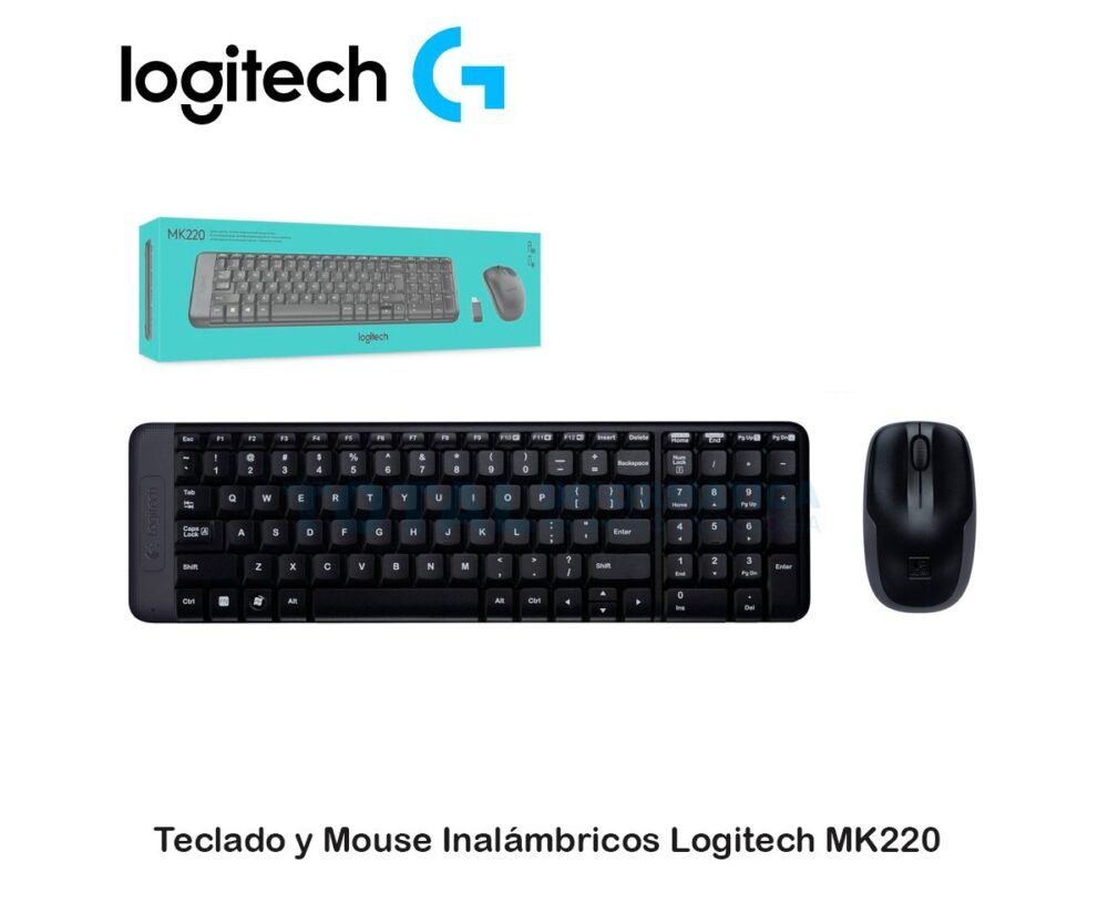 LOGITECH - Combo Teclado y Mouse en Español, MK220 Receptor USB Color Negro - Image 2