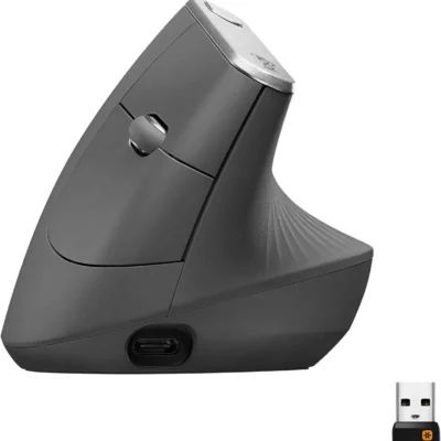 LOGITECH - Mouse MX Vertical Advanced Ergonomic configurable 400-4000 DPI Color Negro
