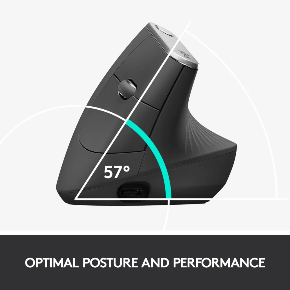 LOGITECH - Mouse MX Vertical Advanced Ergonomic configurable 400-4000 DPI Color Negro - Image 2