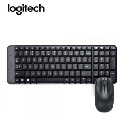 LOGITECH - Combo Teclado y Mouse en Español, MK220 Receptor USB Color Negro