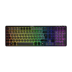 ACTECK - Teclado Techno Pro TI790 LED RGB, Teclado Mecánico, Clicky Purple, Inalámbrico, RF Inalámbrico/Bluetooth, Negro, Español