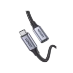 UGREEN - Cable USB-C Macho a USB-C Hembra | 1metro | USB-C 3.1 Gen 2 | Compatible con Thunderbolt 3 | Carcasa de Aluminio | Nylon Trenzado | Transferencia de Datos 10 Gbps | Soporta hasta 100W para Carga Rápida.