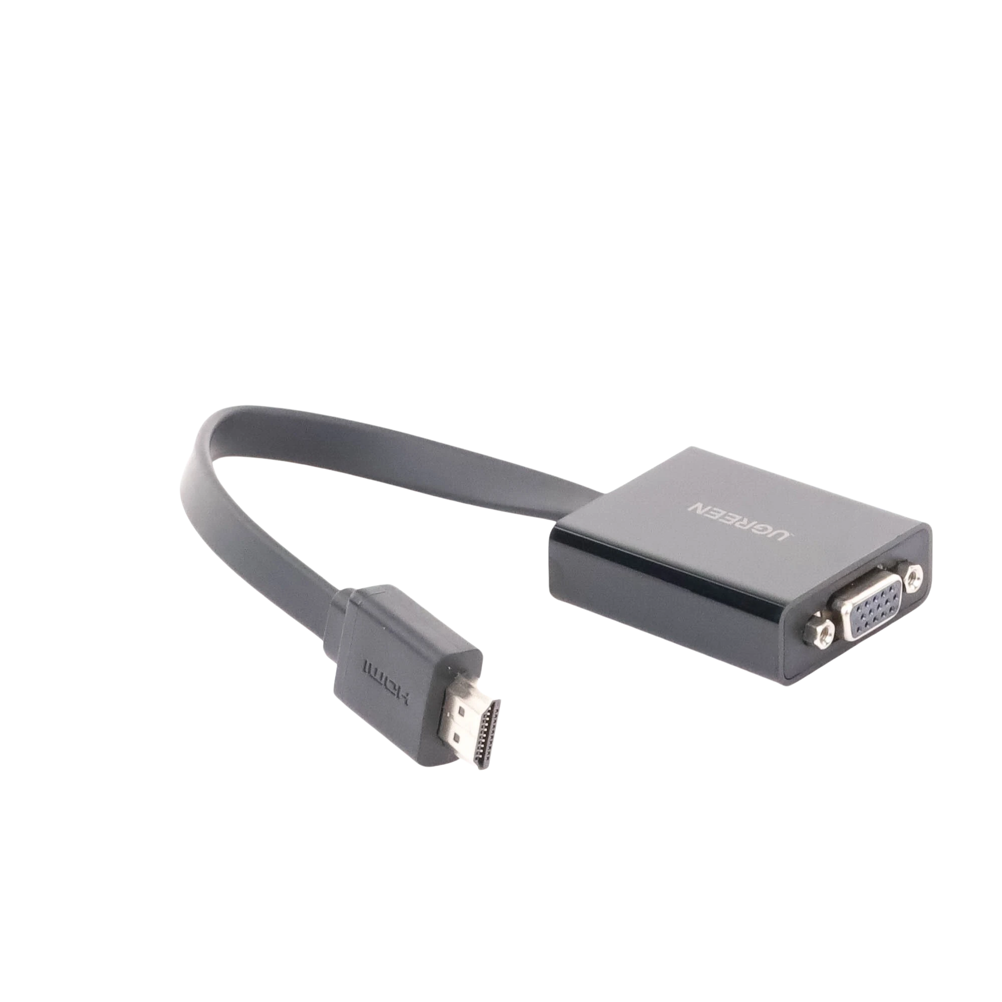 UGREEN - Adaptador HDMI a VGA / Resolución 1080P / Audio 3.5mm / Con Puerto Micro USB para Alimentación / Plug & Play / No Requiere Controlador / ABS / Flexible y Duradero - Image 4
