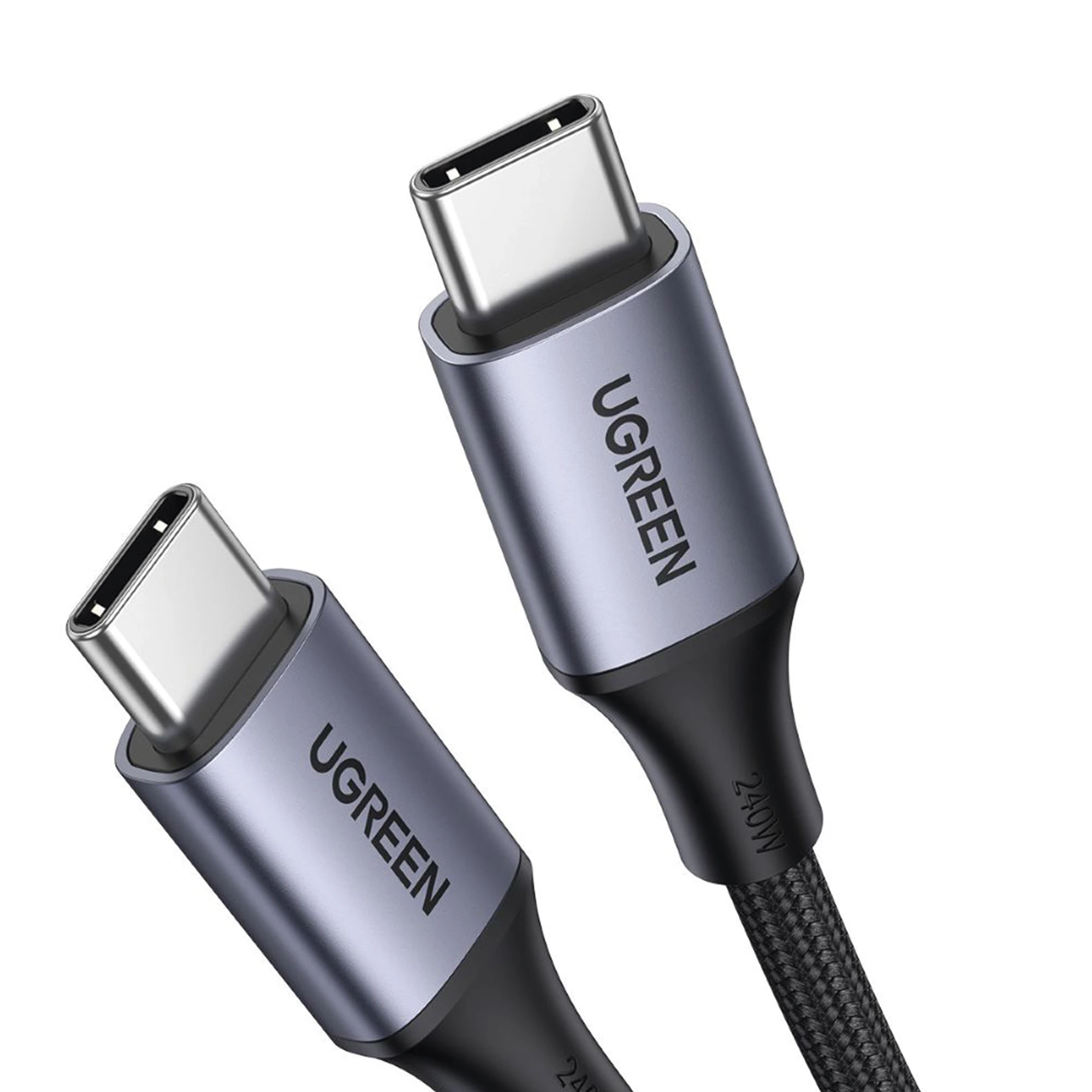 UGREEN - Cable USB-C a USB-C | 2 Metros | Potencia de Carga 240W | 48V/5A | PD3.1 /3.0 | 480 Mbps | Chip E-Market | Carcasa de Aluminio | Nylon Trenzado. - Imagen 3