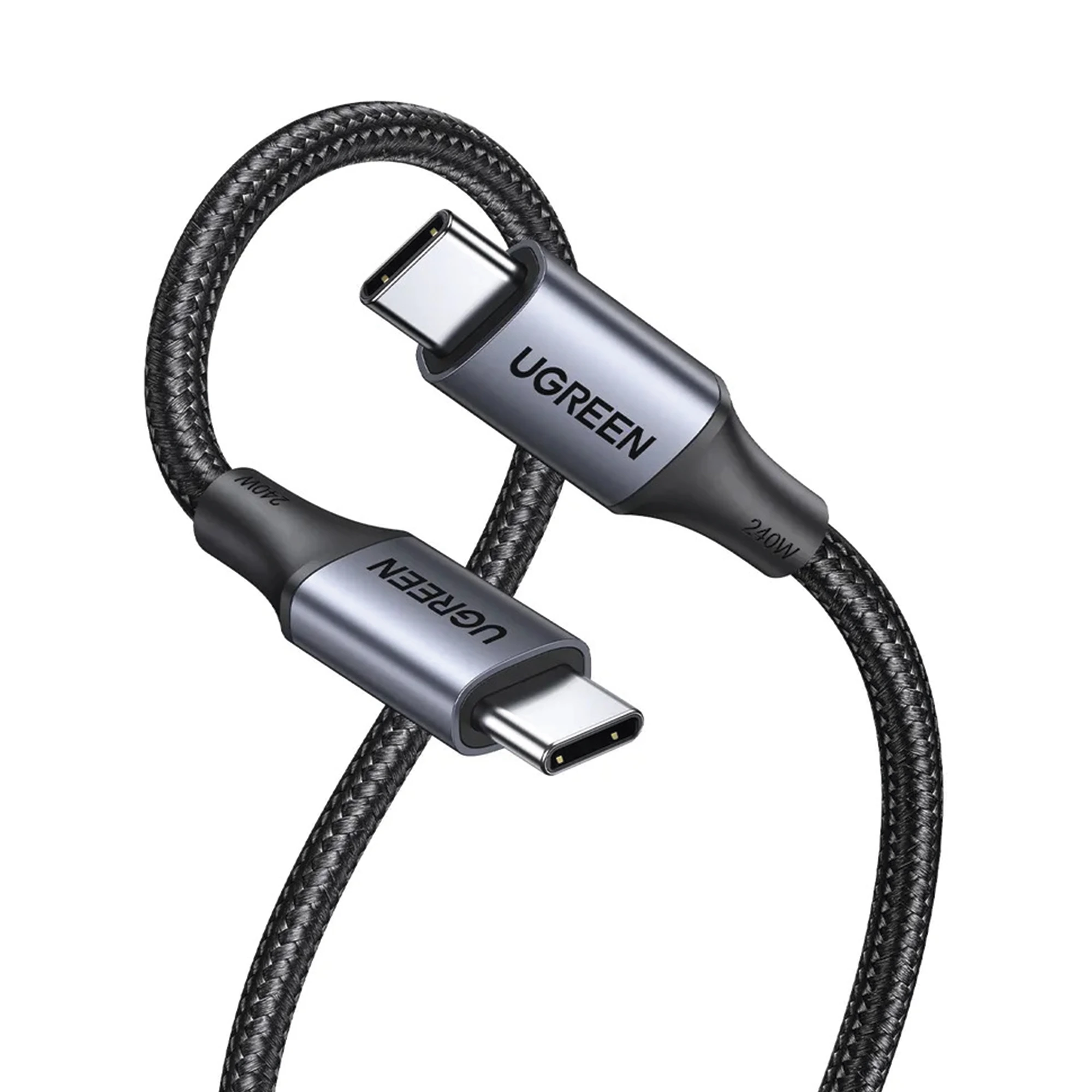 UGREEN - Cable USB-C a USB-C | 2 Metros | Potencia de Carga 240W | 48V/5A | PD3.1 /3.0 | 480 Mbps | Chip E-Market | Carcasa de Aluminio | Nylon Trenzado. - Imagen 2