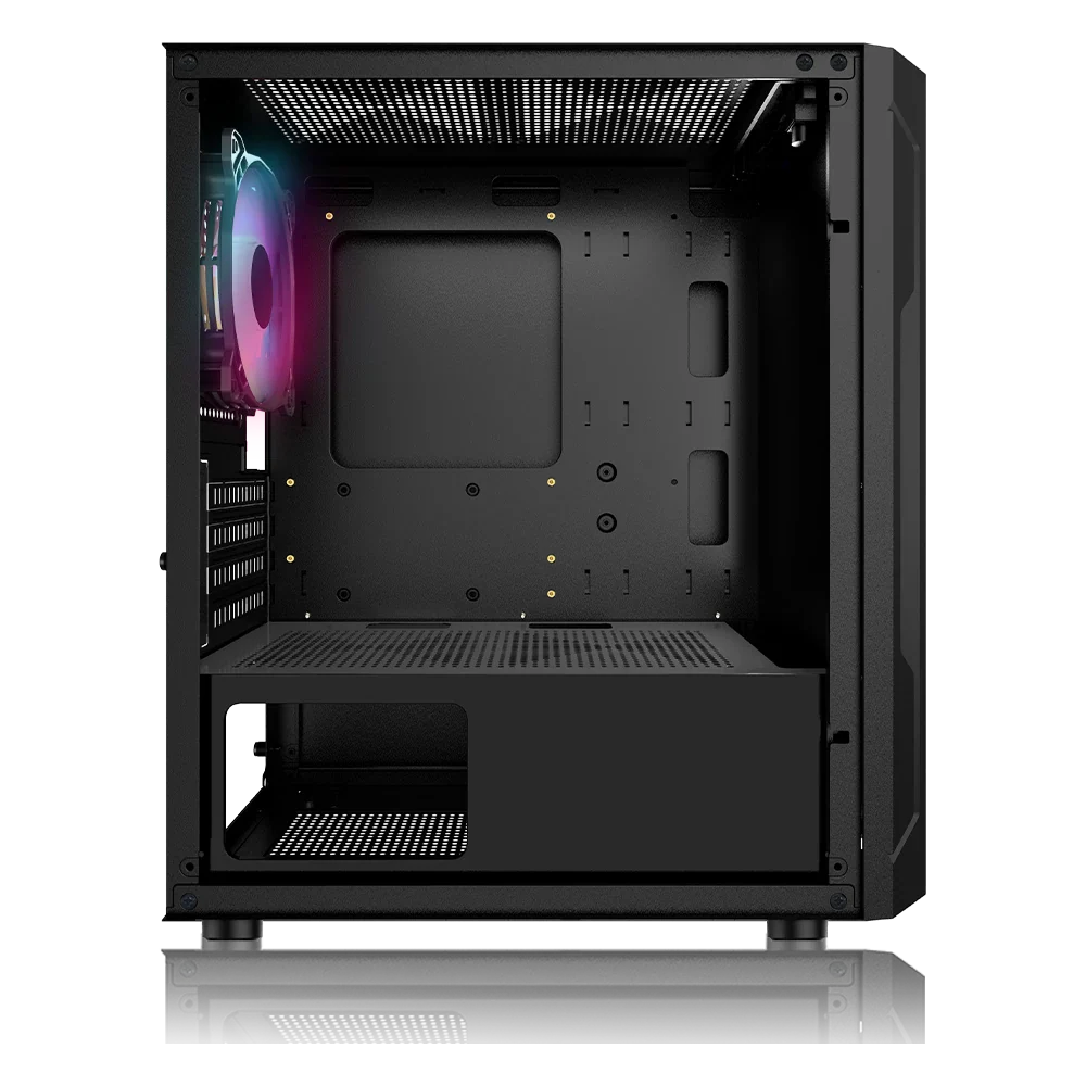 BALAM RUSH - Gabinete Artic GI725, Mini-Tower, Micro-ATX/Mini-ITX, USB 2.0/3.0, sin Fuente, 3 Ventiladores Instalados, Negro/Gris - Image 4