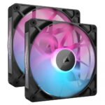 CORSAIR - Ventilador iCUE LINK RX140 RGB, 2x 140mm, 1700RPM, RGB, Negro