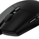 LOGITECH - Mouse Gamer Ergonómico Logitech G203 LightSync, Alámbrico, Óptico, 8.000DPI, USB-A, Negro