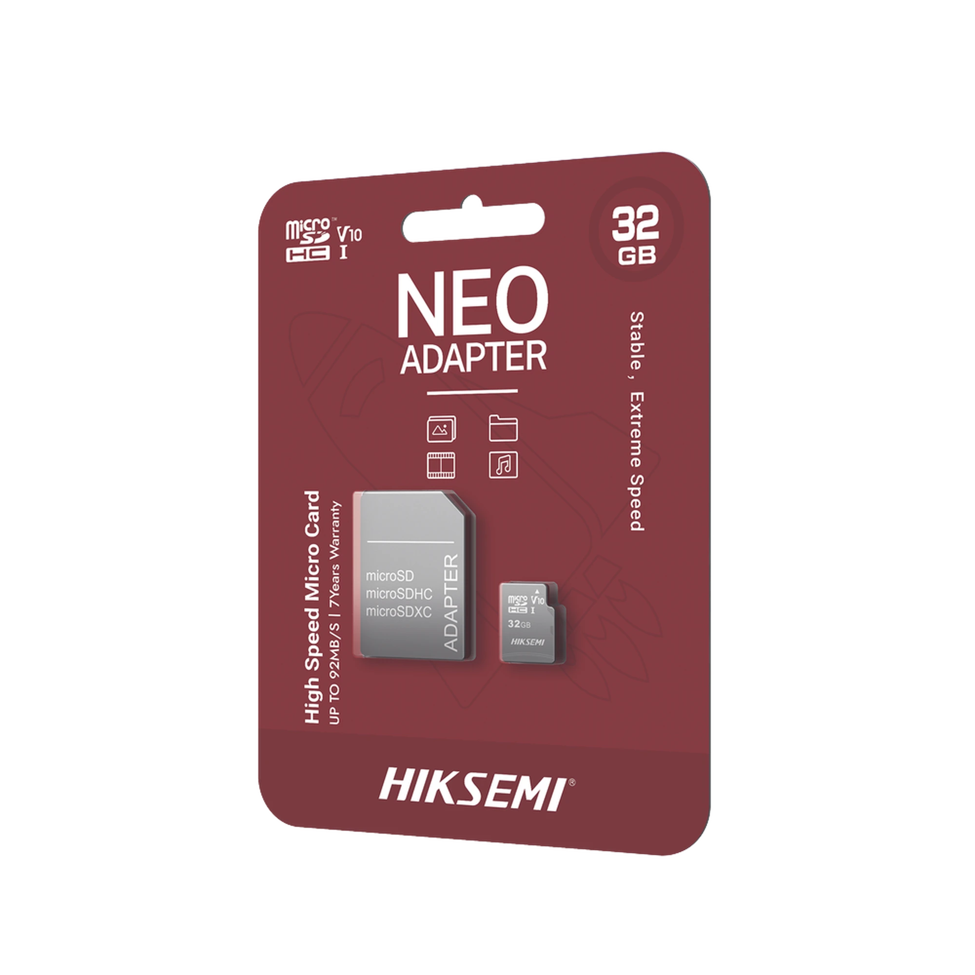 HIKVISION - Memoria microSD con Adaptador Ideal para Celular o Tablet / 32 GB / Multipropósito / Clase 10 / 92 MB/s Lectura / 50 MB/s Escritura - Image 2