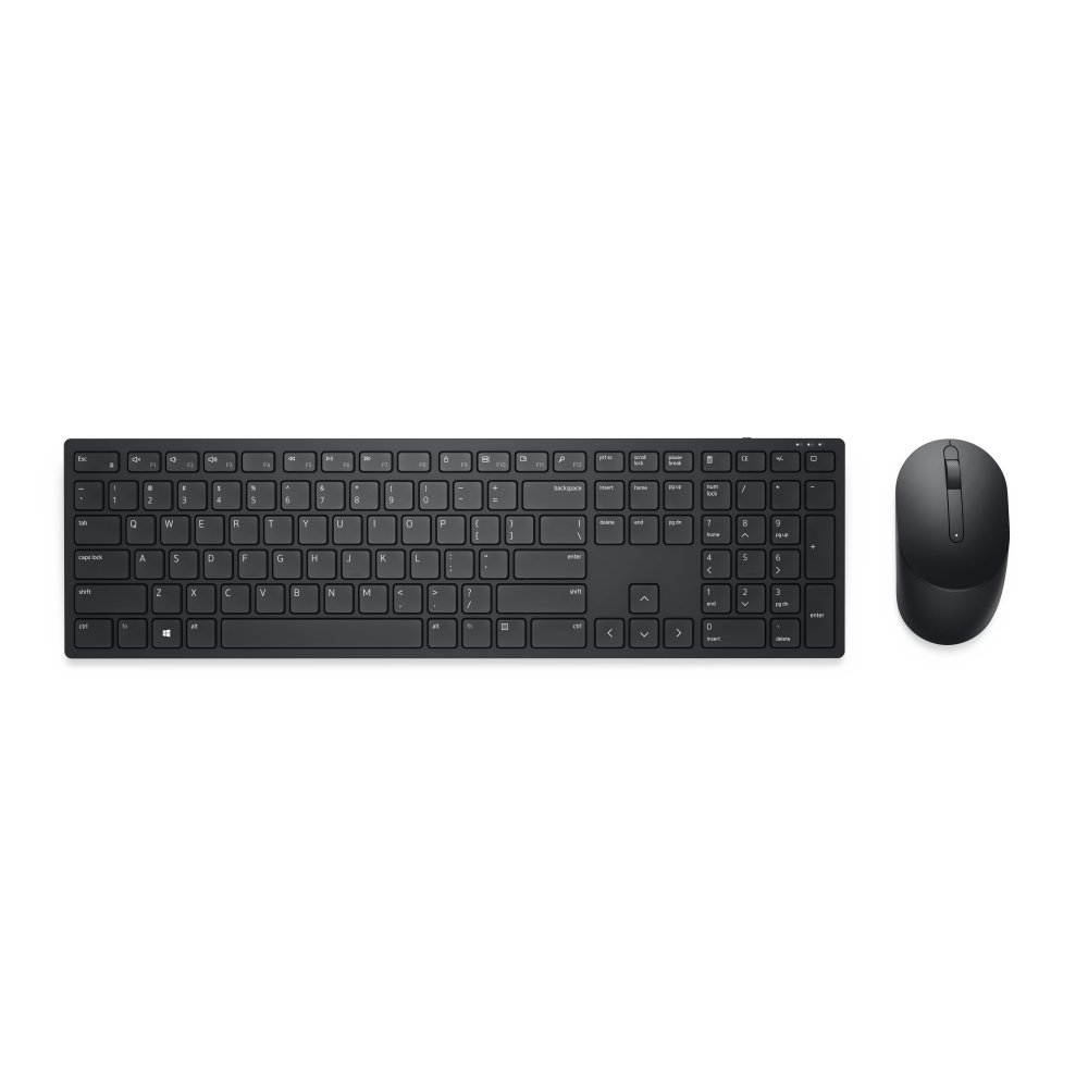 DELL - Kit de Teclado y Mouse Dell KM5221W, Inalámbrico, RF Inalámbrico, Negro, Inglés