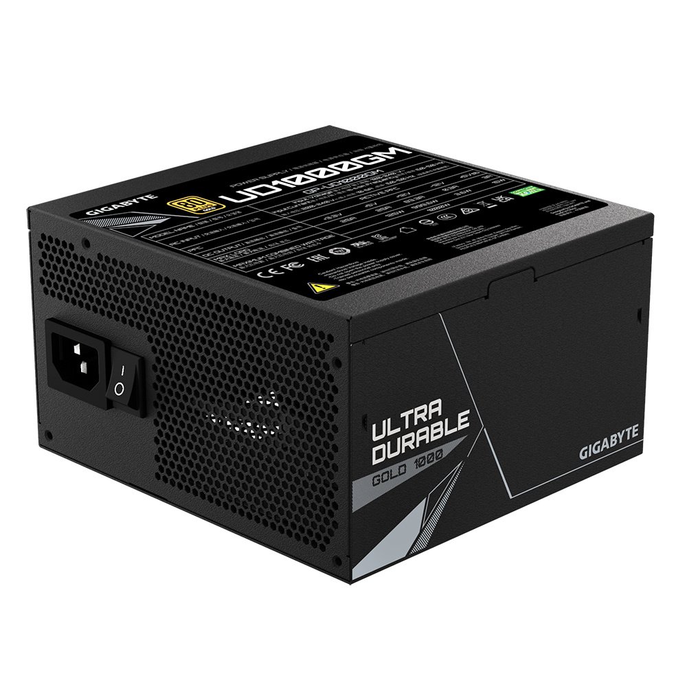 GIGABYTE - Fuente de Poder UD1000GM 80 PLUS Gold ATX, Modular, 24-pin ATX, 120mm, 1000W - Image 3