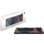 MSI - Teclado Gamer FORGE GK110 LED RGB, Alámbrico, USB, Negro, Inglés
